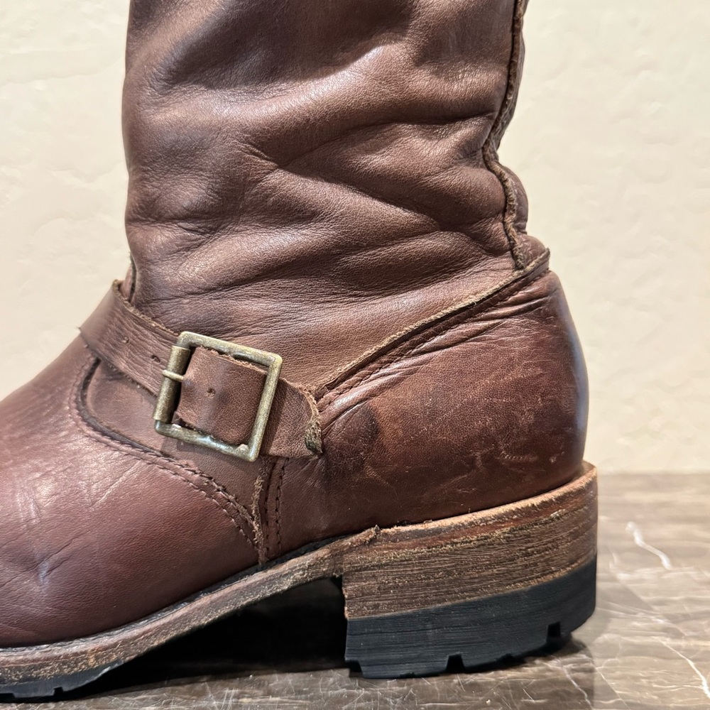 Vintage Foundry Co. Leather Engineer Moto Boots - Picture 4 of 11